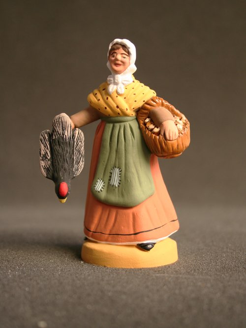 Femme à la poule noire - 18 €