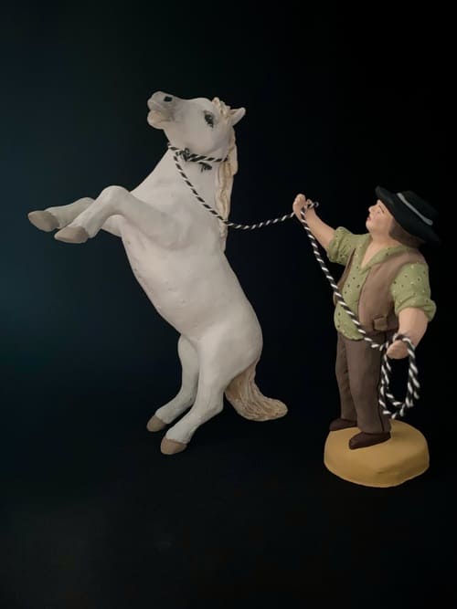 Gardian et cheval cabré 65 €